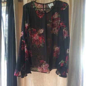 Sheer Floral Top.